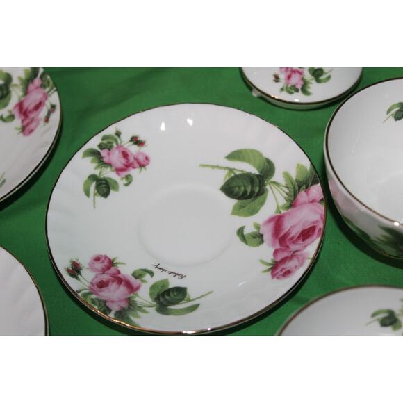 10 Piece Aynsley Fine Bone China England Robert Huang English Rose Gold Exclusve - Picture 16 of 16